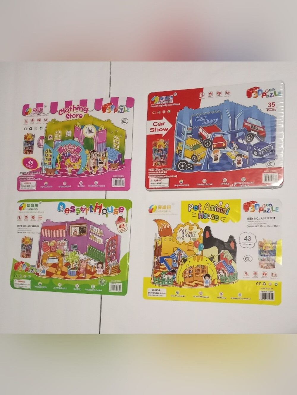 3d Puzzle 4 Pack Set